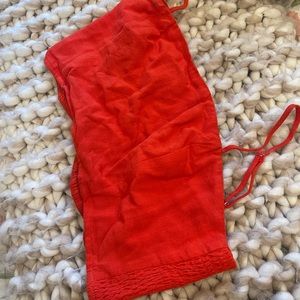 Red orange crop top